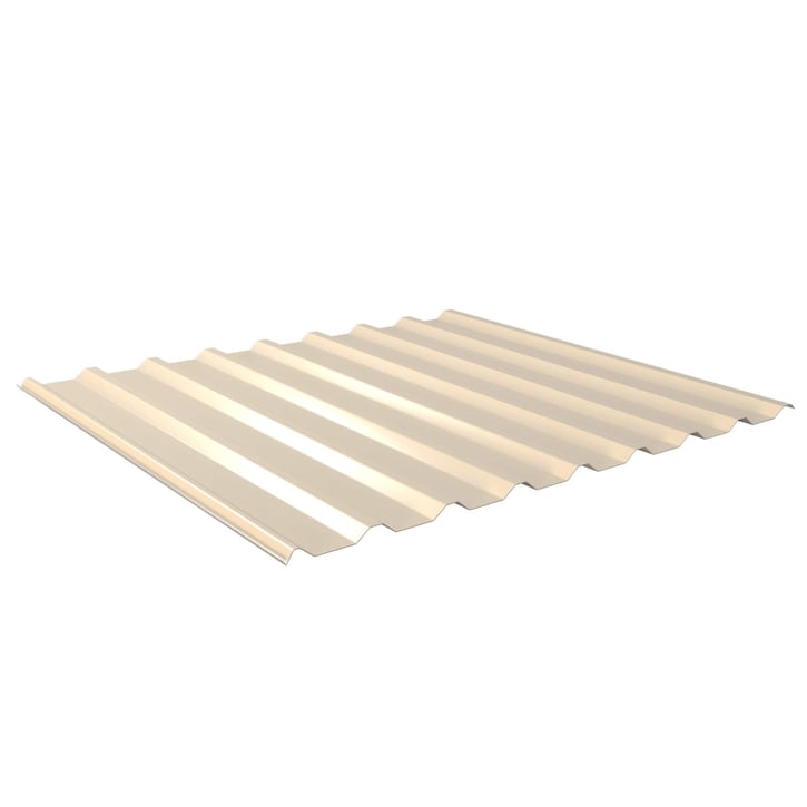 Damwandplaat 20/1100 | Dak | Anti-Drup 1000 g/m² Staal 0,75 mm | 25 µm Polyester | 1015 - Licht ivoorkleuri Damwandplaat 20/1100 | Dak | Anti-Drup 1000 g/m² | Staal 0,75 mm | 25 µm Polyester | 1015 - Licht ivoorkleuri #1
