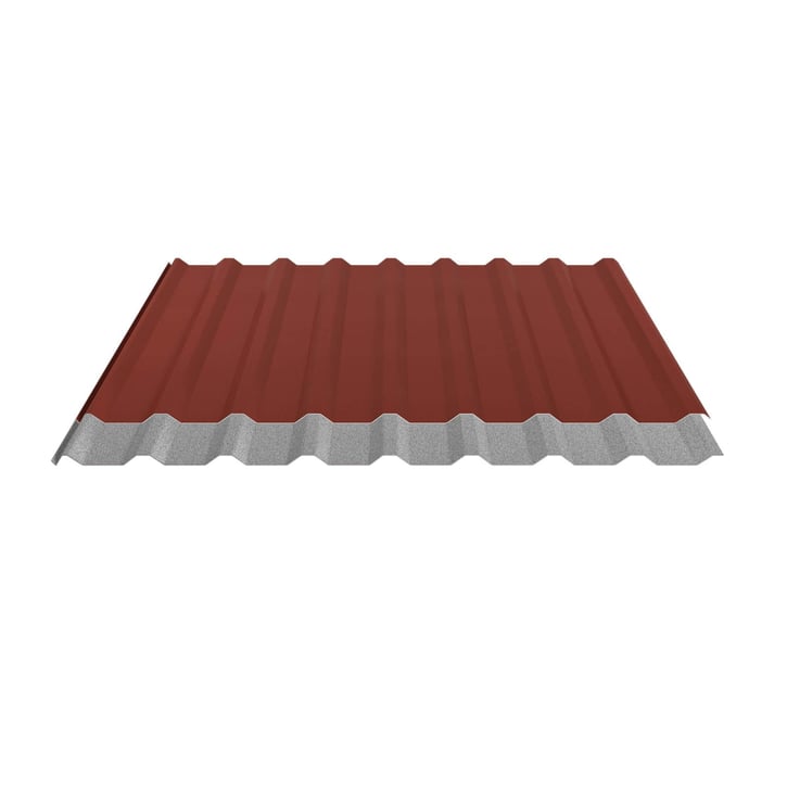 Damwandplaat 20/1100 | Dak | Anti-Drup 1000 g/m² | Staal 0,50 mm | 35 µm Mattpolyester | 29 - Rood #5