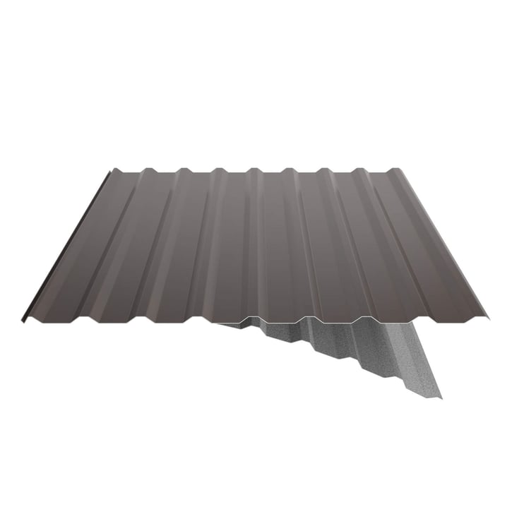 Damwandplaat 20/1100 | Dak | Anti-Drup 1000 g/m² | Staal 0,50 mm | 35 µm Mattpolyester | 32 - Donkerbruin #6