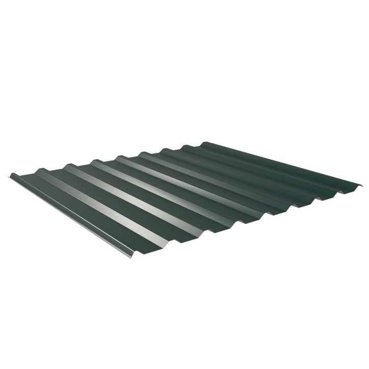 Damwandplaat 20/1100 | Dak | Anti-Drup 1000 g/m² | Staal 0,50 mm | 60 µm Puramid | 6005 - Mosgroen #1