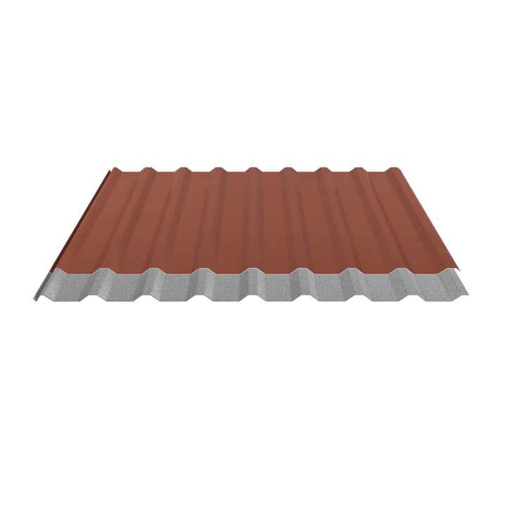Damwandplaat 20/1100 | Dak | Anti-Drup 700 g/m² | Staal 0,50 mm | 35 µm Mattpolyester | 75 - Terracotta #5