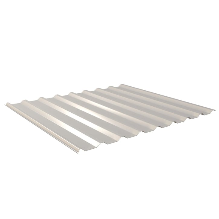 Damwandplaat 20/1100 | Dak | Anti-Drup 700 g/m² | Staal 0,75 mm | 60 µm Puramid | 9002 - Grijswit #1