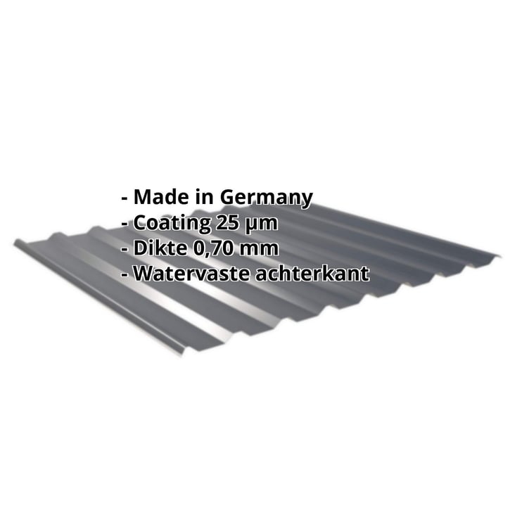 Damwandplaat 20/1100 | Dak Aluminium 0,70 mm | 25 µm Polyester | 7016 - Antracietgrijs Damwandplaat 20/1100 | Dak | Aluminium 0,70 mm | 25 µm Polyester | 7016 - Antracietgrijs #2