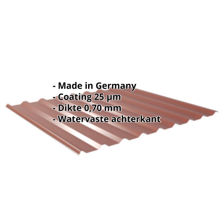 Damwandplaat 20/1100 | Dak Aluminium 0,70 mm | 25 µm Polyester | 8012 - Roodbruin Damwandplaat 20/1100 | Dak | Aluminium 0,70 mm | 25 µm Polyester | 8012 - Roodbruin #2