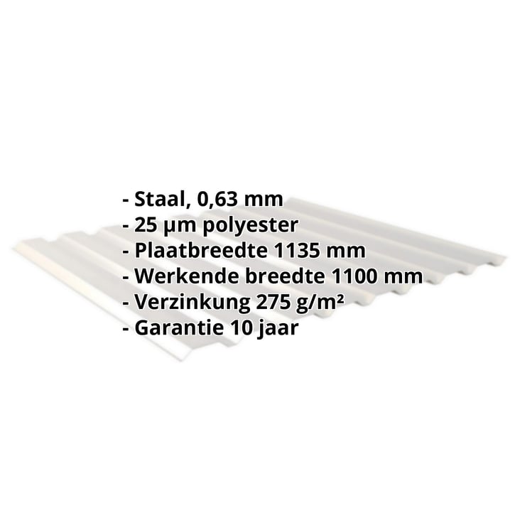 Damwandplaat 20/1100 | Gevel | Staal 0,63 mm | 25 µm Polyester | 9006 - Zilver-Metallic #2