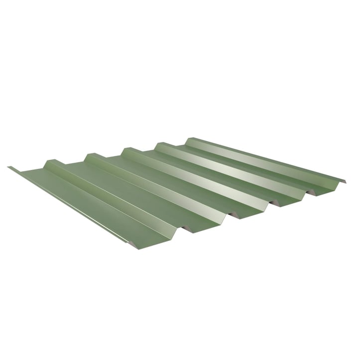 Damwandplaat 35/207 | Dak | Anti-Drup 1000 g/m² | Staal 0,50 mm | 25 µm Polyester | 6011 - Resedagroen #1