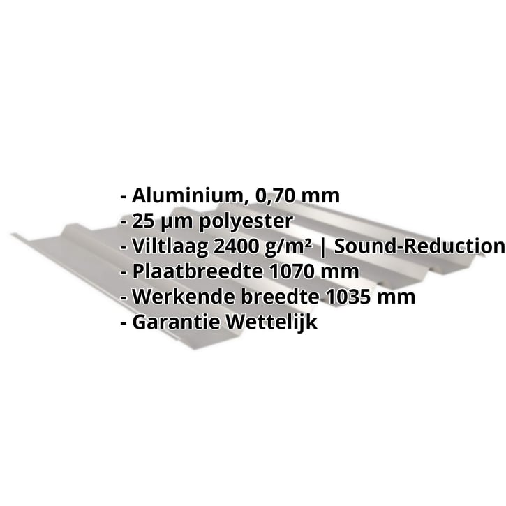 Damwandplaat 35/207 | Dak | Anti-Drup 2400 g/m² | Aluminium 0,70 mm | 25 µm Polyester | 9007 - Grijs alumini #2