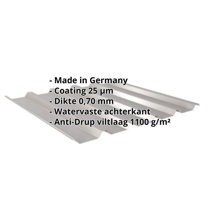 Damwandplaat 35/207 | Dak | Anti-Drup 700 g/m² | Aluminium 0,70 mm | 25 µm Polyester | 9007 - Grijs aluminiumkleurig #2