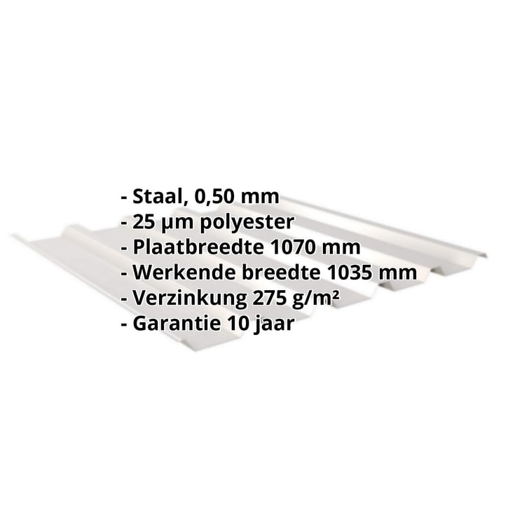 Damwandplaat 35/207 | Dak | Staal 0,50 mm | 25 µm Polyester | 7035 - Lichtgrijs #2