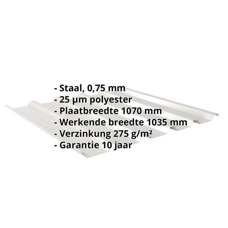 Damwandplaat 35/207 | Dak | Staal 0,75 mm | 25 µm Polyester | 9006 - Zilver-Metallic #2