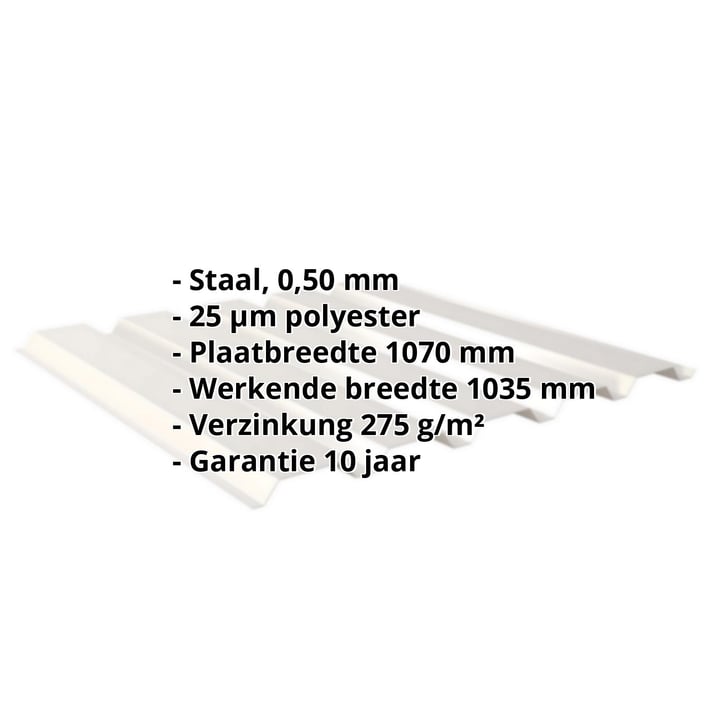 Damwandplaat 35/207 | Gevel Staal 0,50 mm | 25 µm Polyester | 9002 - Grijswit Damwandplaat 35/207 | Gevel | Staal 0,50 mm | 25 µm Polyester | 9002 - Grijswit #2