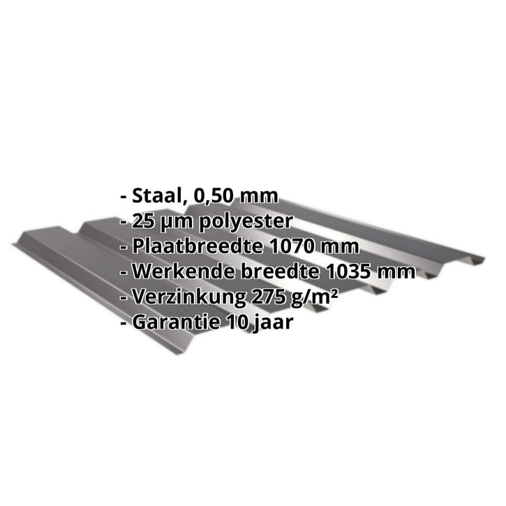 Damwandplaat 35/207 | Gevel Staal 0,50 mm | 25 µm Polyester | 9005 - Gitzwart Damwandplaat 35/207 | Gevel | Staal 0,50 mm | 25 µm Polyester | 9005 - Gitzwart #2