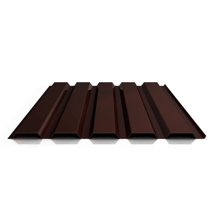 Damwandplaat 35/207 | Gevel | Staal 0,50 mm | 60 µm Puramid | 8017 - Chocoladebruin #1