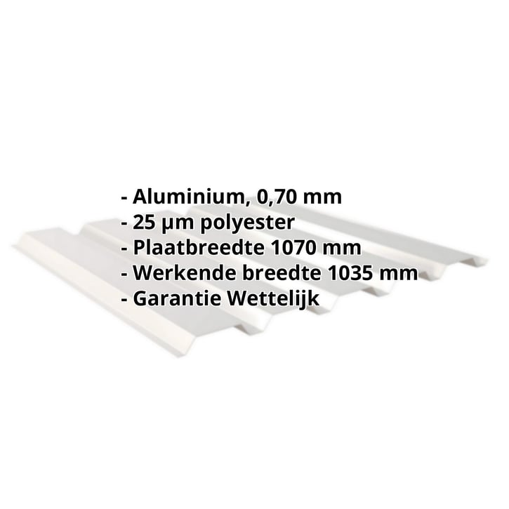 Damwandplaat 35/207 | Gevel | Aluminium 0,70 mm | 25 µm Polyester | 9006 - Zilver-Metallic #2