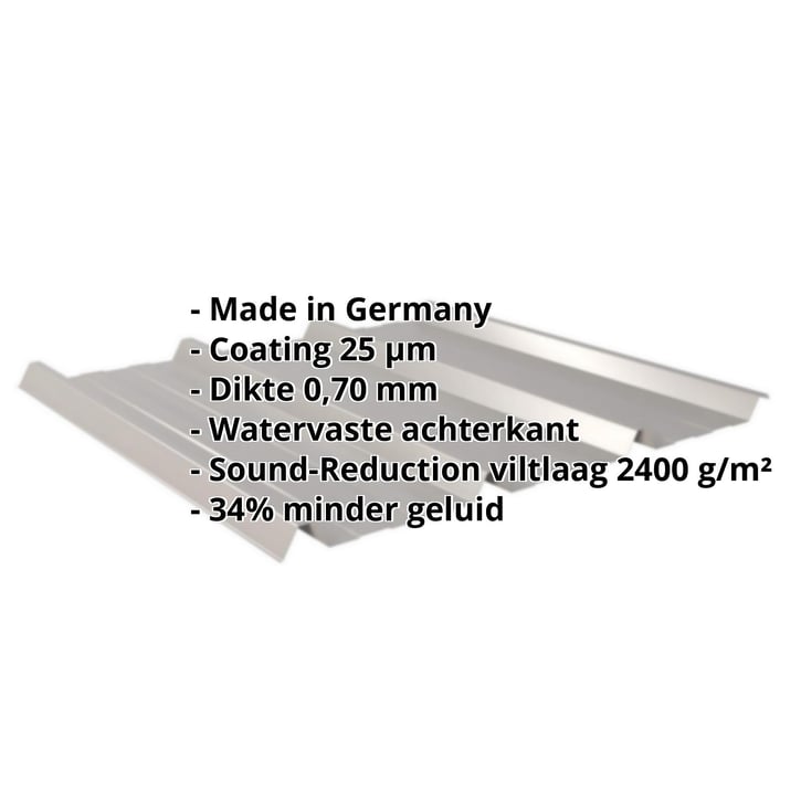 Damwandplaat 45/333 | Dak | Anti-Drup 2400 g/m² | Aluminium 0,70 mm | 25 µm Polyester | 9007 - Grijs aluminiumkleurig #2