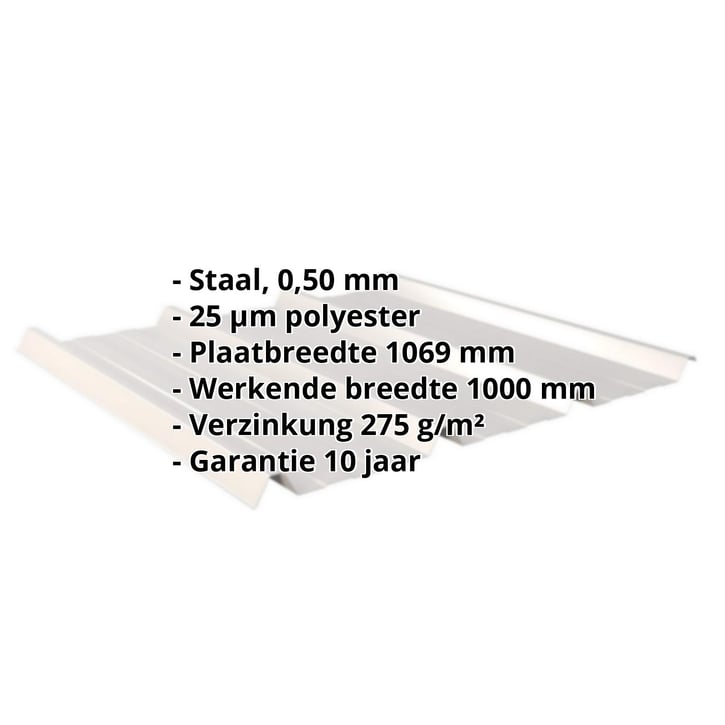 Damwandplaat 45/333 | Dak Staal 0,50 mm | 25 µm Polyester | 7035 - Lichtgrijs Damwandplaat 45/333 | Dak | Staal 0,50 mm | 25 µm Polyester | 7035 - Lichtgrijs #2