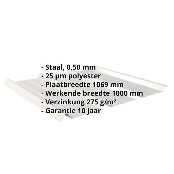 Damwandplaat 45/333 | Dak | Staal 0,50 mm | 25 µm Polyester | 9006 - Zilver-Metallic #2