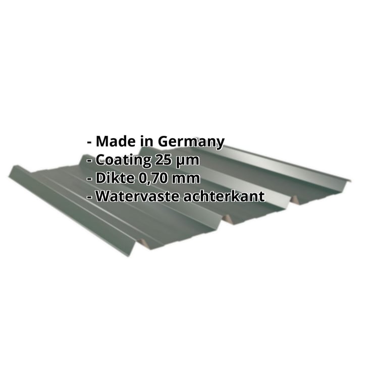 Damwandplaat 45/333 | Dak Aluminium 0,70 mm | 25 µm Polyester | 6005 - Mosgroen Damwandplaat 45/333 | Dak | Aluminium 0,70 mm | 25 µm Polyester | 6005 - Mosgroen #2