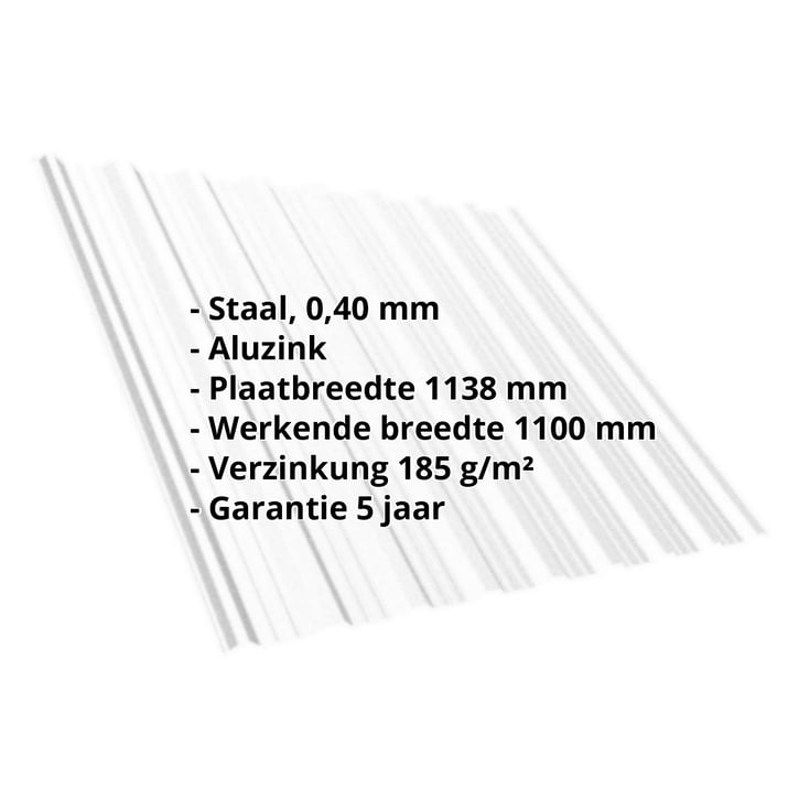 Damwandplaat T18DR | Dak | Staal 0,40 mm | Aluzink | Zilvergrijs #2