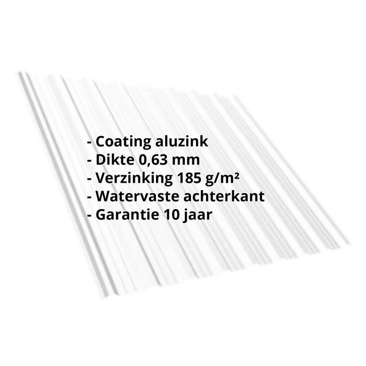 Damwandplaat T18DR | Dak | Staal 0,63 mm | Aluzink | Zilvergrijs #2