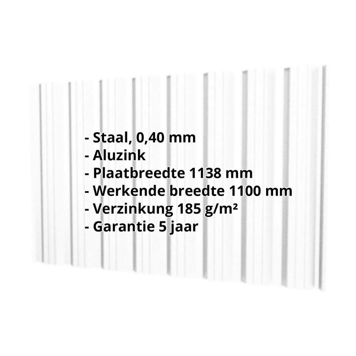 Damwandplaat T18DR | Gevel Staal 0,40 mm | Aluzink | Zilvergrijs Damwandplaat T18DR | Gevel | Staal 0,40 mm | Aluzink | Zilvergrijs #2