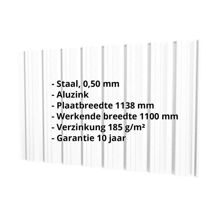 Damwandplaat T18DR | Gevel | Staal 0,50 mm | Aluzink | Zilvergrijs #2