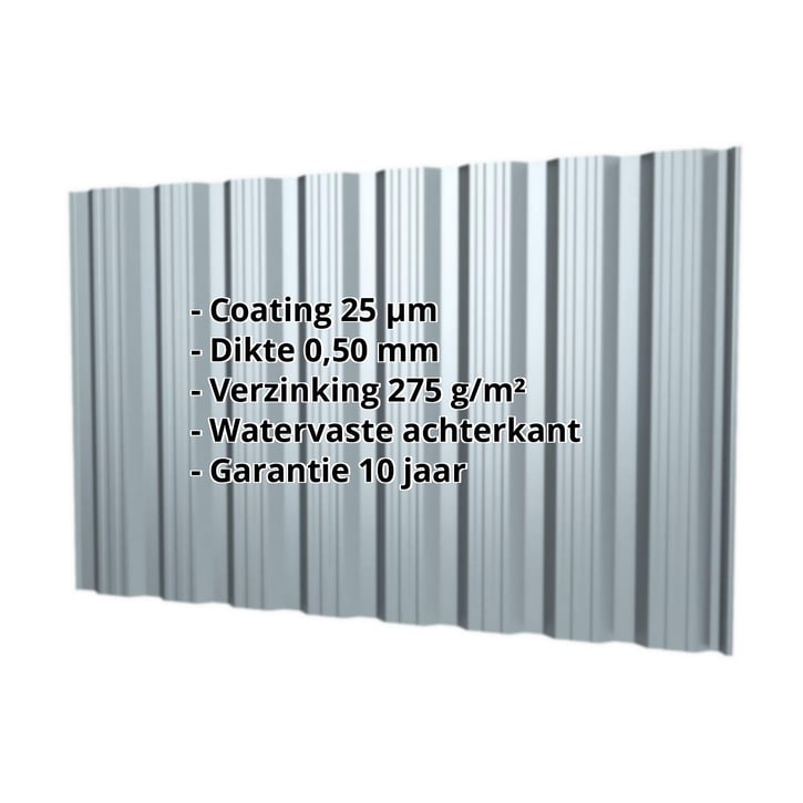 Damwandplaat T18DR | Gevel | Staal 0,50 mm | 25 µm Polyester | 7000 - Pelsgrijs #2