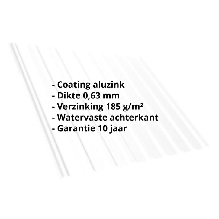Damwandplaat T20M | Dak | Staal 0,63 mm | Aluzink | Zilvergrijs #2
