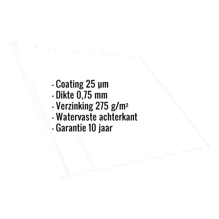 Damwandplaat T20M | Dak Staal 0,75 mm | 25 µm Polyester | 9010 - Zuiverwit Damwandplaat T20M | Dak | Staal 0,75 mm | 25 µm Polyester | 9010 - Zuiverwit #2