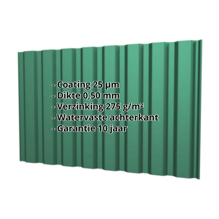 Damwandplaat T20M | Gevel Staal 0,50 mm | 25 µm Polyester | 6005 - Mosgroen Damwandplaat T20M | Gevel | Staal 0,50 mm | 25 µm Polyester | 6005 - Mosgroen #2