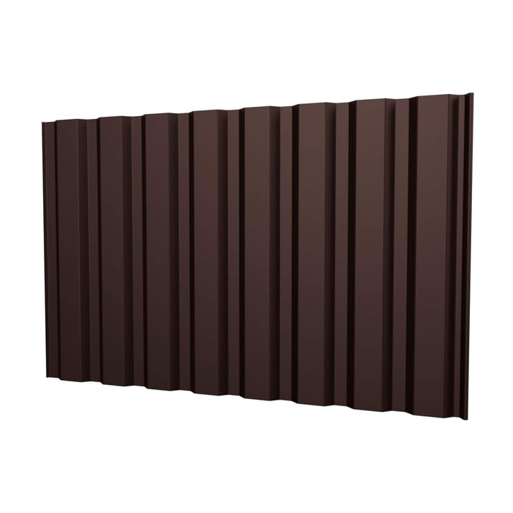 Damwandplaat T20M | Gevel | Staal 0,50 mm | 25 µm Polyester | 8017 - Chocoladebruin #1