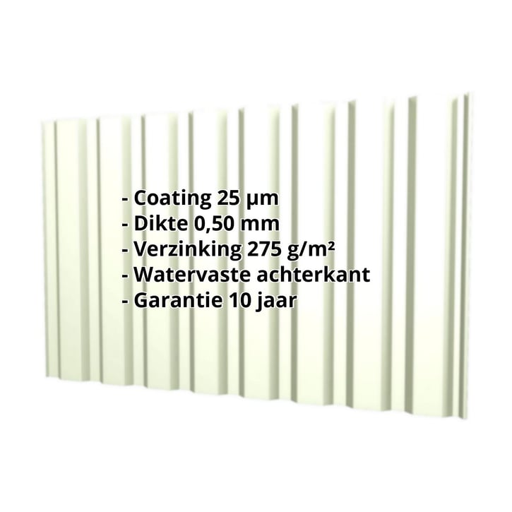 Damwandplaat T20M | Gevel Staal 0,50 mm | 25 µm Polyester | 9002 - Grijswit Damwandplaat T20M | Gevel | Staal 0,50 mm | 25 µm Polyester | 9002 - Grijswit #2