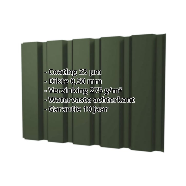 Damwandplaat T35/207M | Gevel Staal 0,50 mm | 25 µm Polyester | 6020 - Chroomoxydegroen Damwandplaat T35/207M | Gevel | Staal 0,50 mm | 25 µm Polyester | 6020 - Chroomoxydegroen #2