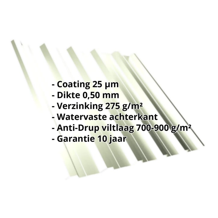 Damwandplaat T35DR | Dak | Anti-Drup 700 g/m² Staal 0,50 mm | 25 µm Polyester | 9002 - Grijswit Damwandplaat T35DR | Dak | Anti-Drup 700 g/m² | Staal 0,50 mm | 25 µm Polyester | 9002 - Grijswit #2