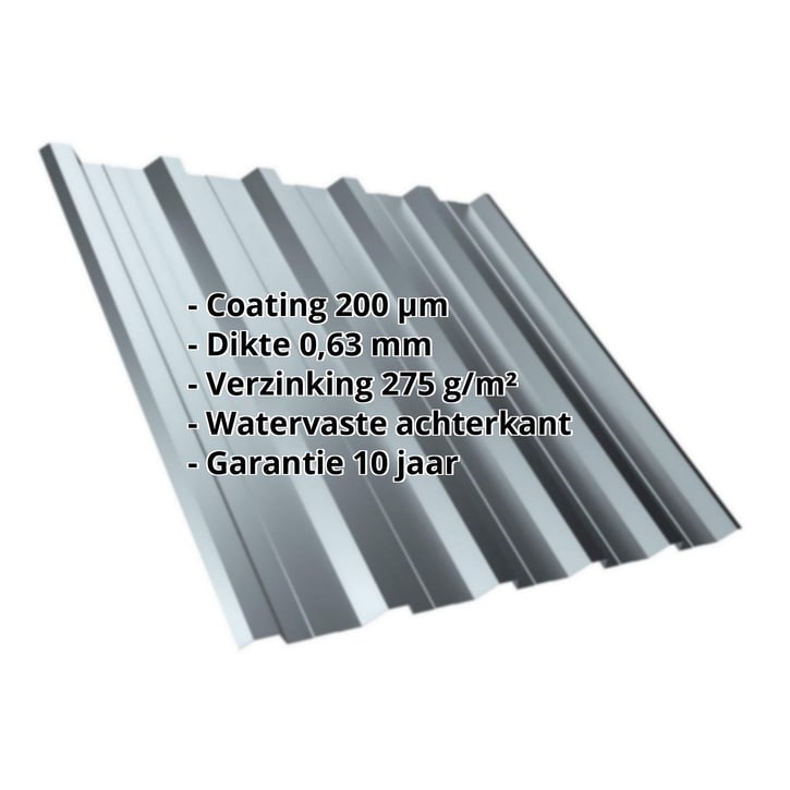 Damwandplaat T35DR | Dak | Staal 0,63 mm | 200 µm HPS Ultra® | 7040 - Venstergrijs #2