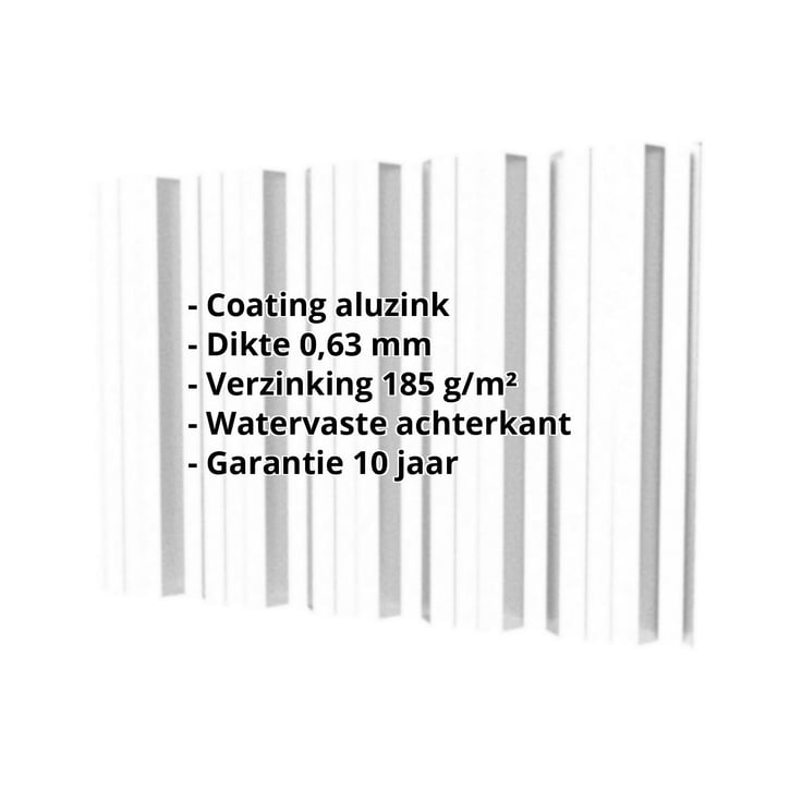 Damwandplaat T35DR | Gevel | Staal 0,63 mm | Aluzink | Zilvergrijs #2