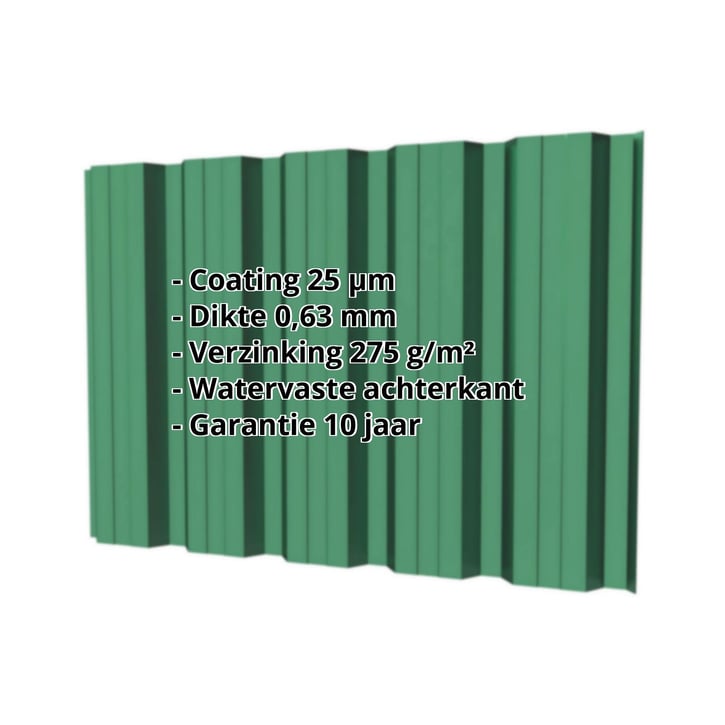 Damwandplaat T35DR | Gevel Staal 0,63 mm | 25 µm Polyester | 6005 - Mosgroen Damwandplaat T35DR | Gevel | Staal 0,63 mm | 25 µm Polyester | 6005 - Mosgroen #2
