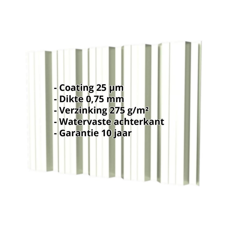 Damwandplaat T35DR | Gevel | Staal 0,75 mm | 25 µm Polyester | 9002 - Grijswit #2