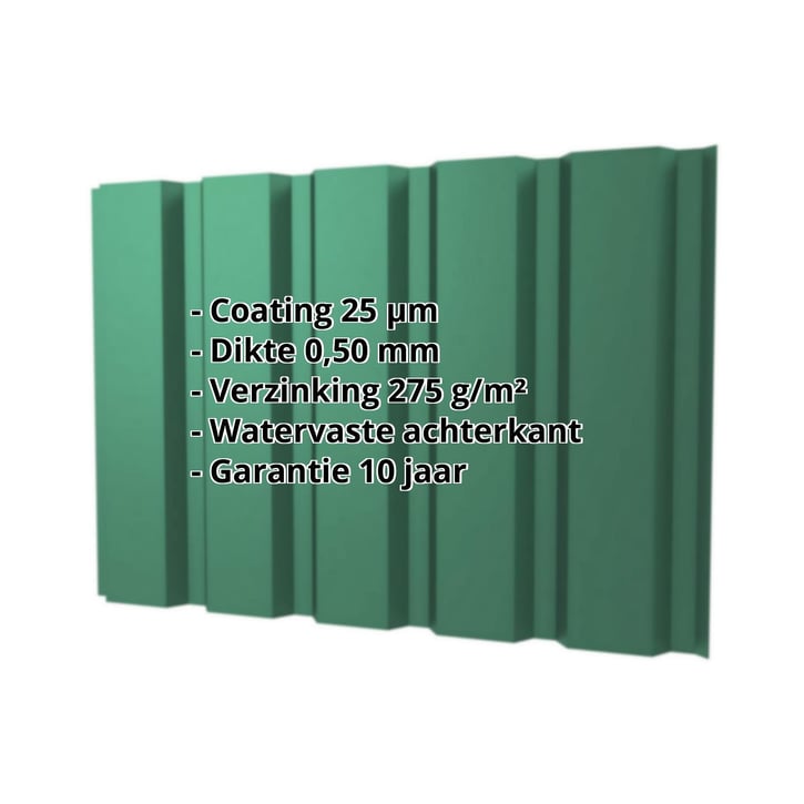 Damwandplaat T35M | Gevel Staal 0,50 mm | 25 µm Polyester | 6005 - Mosgroen Damwandplaat T35M | Gevel | Staal 0,50 mm | 25 µm Polyester | 6005 - Mosgroen #2