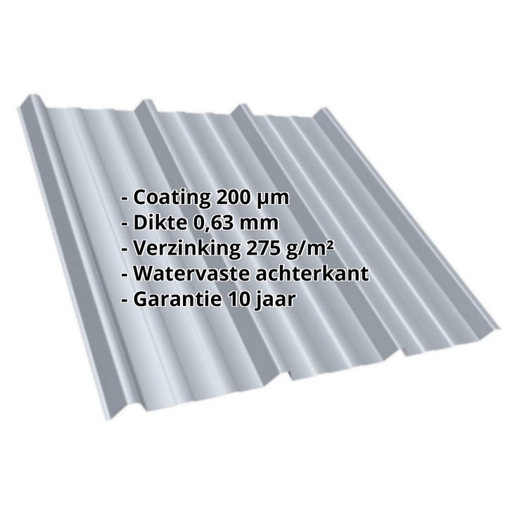 Damwandplaat T45/333M | Dak | Staal 0,63 mm | 200 µm HPS Ultra® | 7040 - Venstergrijs #2