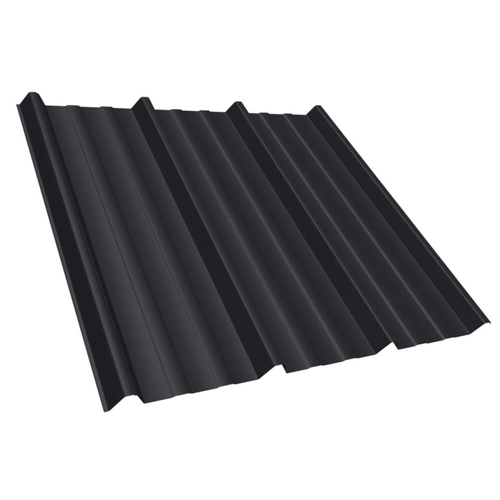 Damwandplaat T45/333M | Dak Staal 0,50 mm | 35 µm Mattpolyester | 033 - Zwart Damwandplaat T45/333M | Dak | Staal 0,50 mm | 35 µm Mattpolyester | 033 - Zwart #1