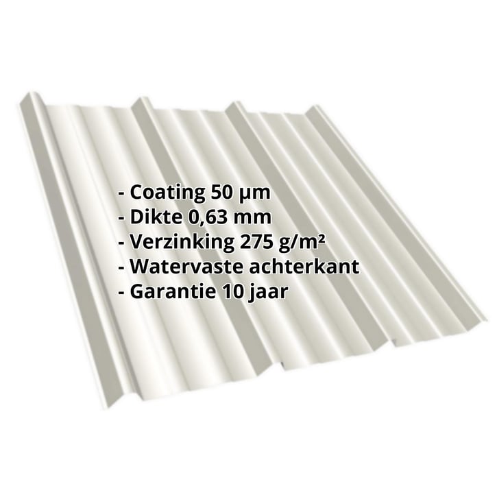 Damwandplaat T45/333M | Dak | Staal 0,63 mm | 50 µm PURLAK® | 9002 - Grijswit #2