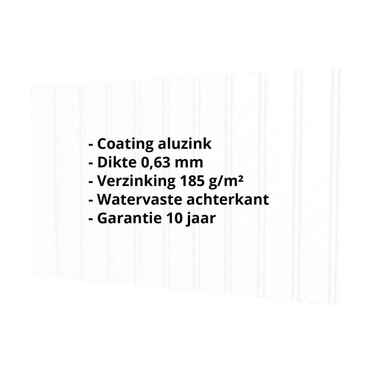 Damwandplaat T7M | Gevel Staal 0,63 mm | Aluzink | Zilvergrijs Damwandplaat T7M | Gevel | Staal 0,63 mm | Aluzink | Zilvergrijs #2