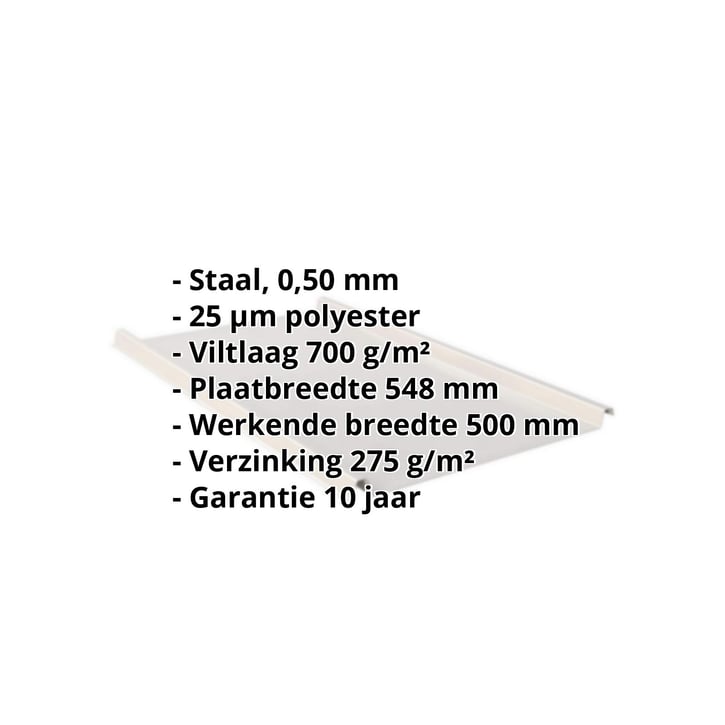 Felsplaat 33/500-LE | Dak | Anti-Drup 700 g/m² | Staal 0,50 mm | 25 µm Polyester | 7035 - Lichtgrijs #2
