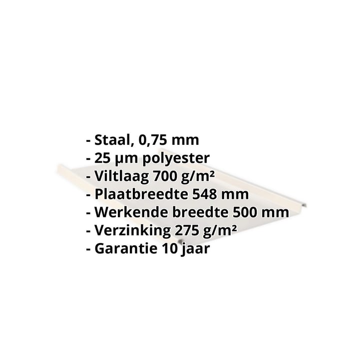 Felsplaat 33/500-LE | Dak | Anti-Drup 700 g/m² | Staal 0,75 mm | 25 µm Polyester | 9002 - Grijswit #2