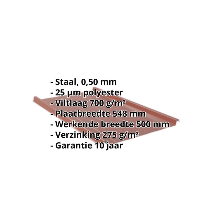 Felsplaat 33/500-LR | Dak | Anti-Drup 700 g/m² Staal 0,50 mm | 25 µm Polyester | 8012 - Roodbruin Felsplaat 33/500-LR | Dak | Anti-Drup 700 g/m² | Staal 0,50 mm | 25 µm Polyester | 8012 - Roodbruin #2