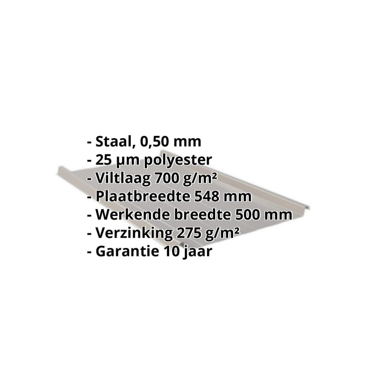 Felsplaat 33/500-LR | Dak | Anti-Drup 700 g/m² | Staal 0,50 mm | 25 µm Polyester | 9007 - Grijs aluminiumkleurig #2