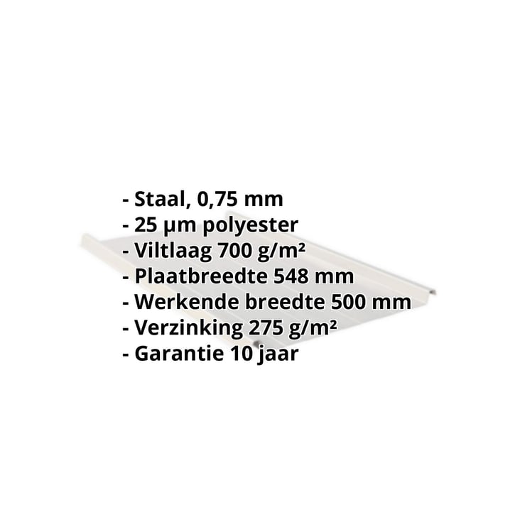 Felsplaat 33/500-LR | Dak | Anti-Drup 700 g/m² | Staal 0,75 mm | 25 µm Polyester | 9006 - Zilver-Metallic #2