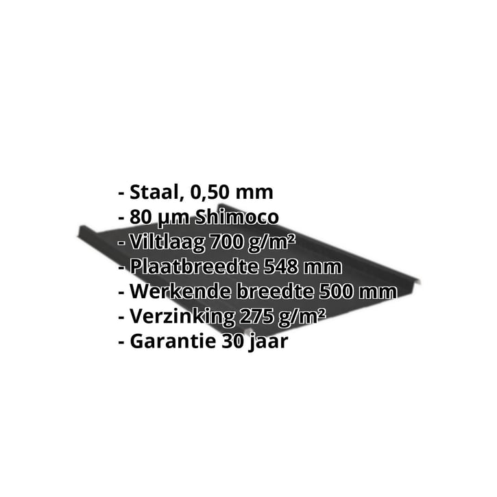 Felsplaat 33/500-LR | Dak | Anti-Drup 700 g/m² Staal 0,50 mm | 80 µm Shimoco | 9005 - Gitzwart Felsplaat 33/500-LR | Dak | Anti-Drup 700 g/m² | Staal 0,50 mm | 80 µm Shimoco | 9005 - Gitzwart #2