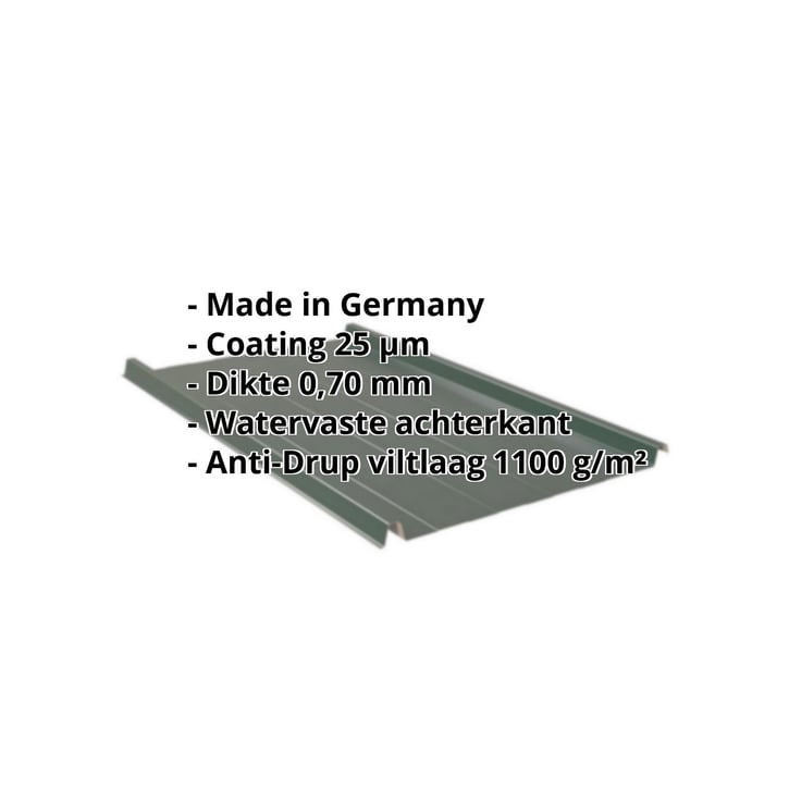 Felsplaat 33/500-LR | Dak | Anti-Drup 700 g/m² Aluminium 0,70 mm | 25 µm Polyester | 6005 - Mosgroen Felsplaat 33/500-LR | Dak | Anti-Drup 700 g/m² | Aluminium 0,70 mm | 25 µm Polyester | 6005 - Mosgroen #2